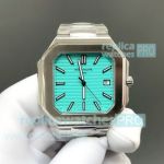 PP+ Factory Swiss Copy Patek Philippe Cubitus 5821 Baby Blue SS Watch 45mm 